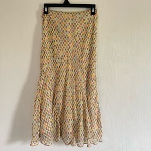 pretty colorful dotted maxi skirt